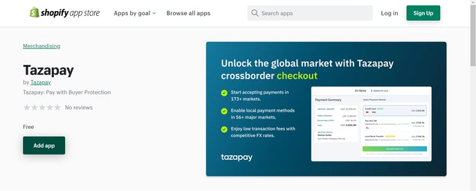 shopify tazapay screen search 1